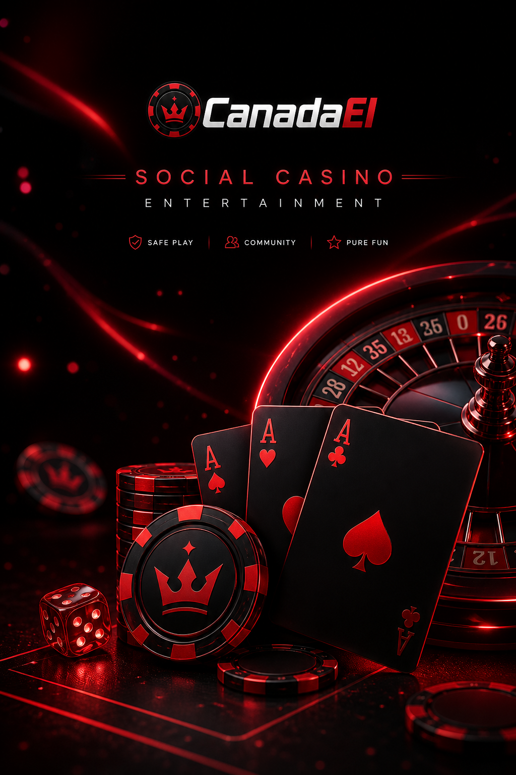 Social casino gaming visual
